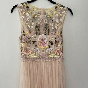 Needle & Thread Foliage Cluster Tulle Maxi Dress